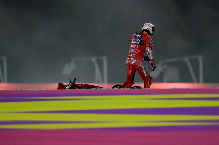 Crash parah di MotoGP Qatar 2022 akhir pekan lalu, Ducati minta maaf ke Francesco Bagnaia.