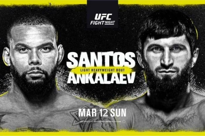 Poster UFC vegas 50, Thiago Santos vs Magomed Ankalaev