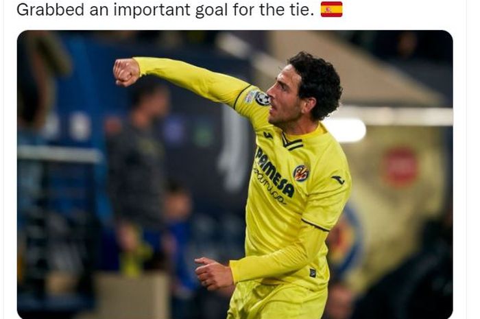 Dani Parejo saat merayakan gol untuk Villarreal.