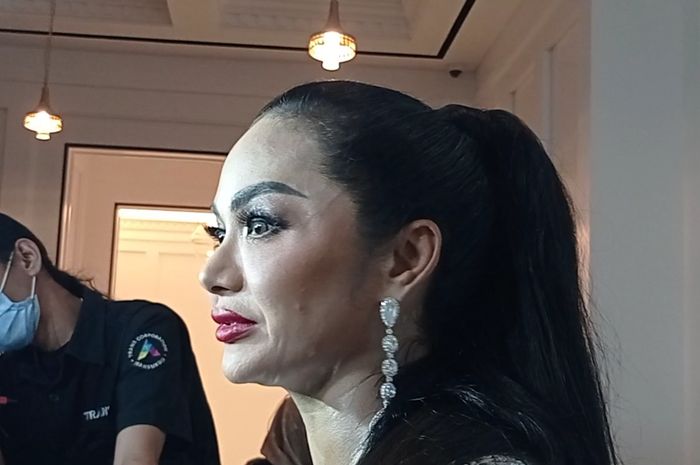 Krisdayanti ditemui di kawasan Sudirman, Jakarta Selatan, Kamis (17/3/2022).