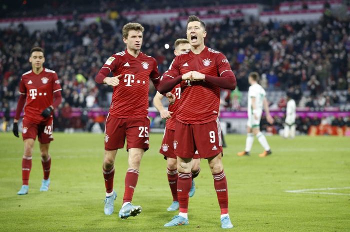 Robert Lewandowski menorehkan gol lebih dari 30 biji usai mencetak gol dalam kemenangan telak Bayern Muenchen atas Union Berlin dalam lanjutan Bundesliga.