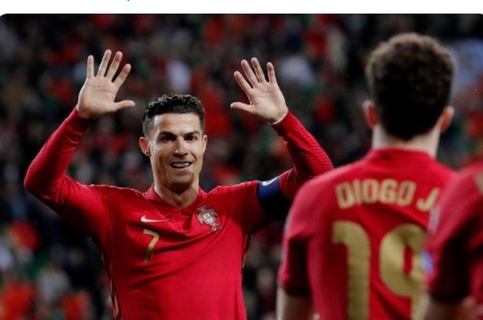 Megabintang timnas Portugal, Cristiano Ronaldo.