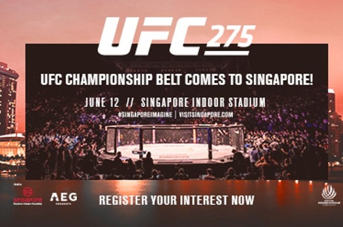 UFC 275 akan digelar di Singapore Indoor Stadium, Singapura, pada 12 Juni 2022.