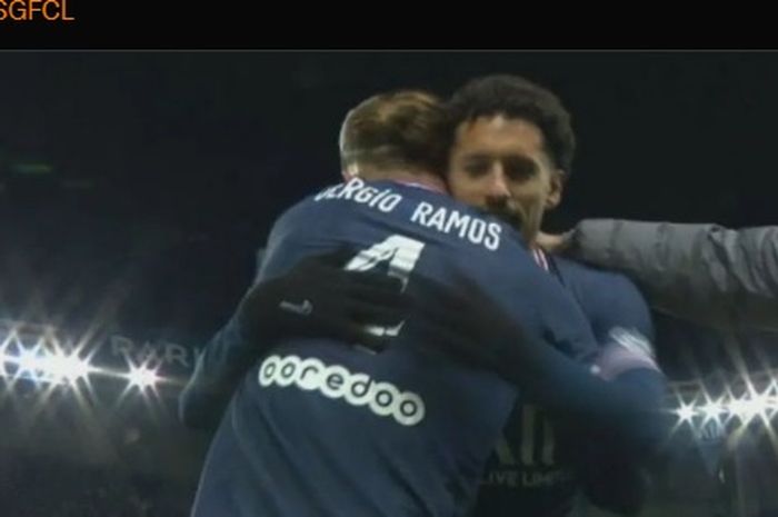 Sergio Ramos masuk menggantikan Marquinhos saat PSG berhadapan dengan FC Lorient dalam lanjutan Liga Prancis 2021-2022.