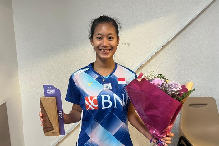 Tunggal putri Indonesia, Putri Kusuma Wardani, usai berhasil menjadi juara   Orleans Masters 2022.