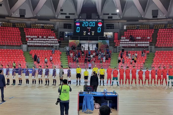 Timnas Futsal Indonesia menghadapi Kamboja dalam laga terakhir Grup A Piala AFF Futsal 2022, Rabu (6/4/2022) sore WIB.