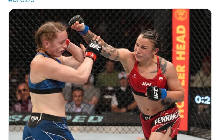 Duel Aspen Ladd melawan Raquel Pennington di UFC 273, Minggu (10/4/2022) WIB di Jacksonville, Amerika Serikat.
