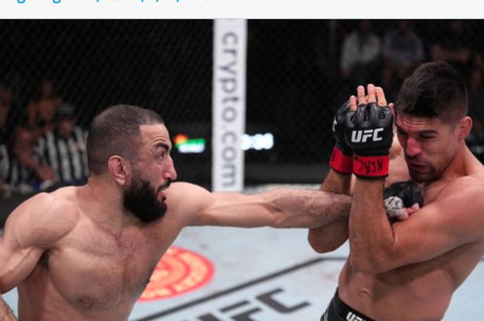 Sosok paling mirip dengan Khabib Nurmagomedov, Belal Muhammad (kiri) diklaim bakal maju ke duel perebutan gelar kelas welter UFC.