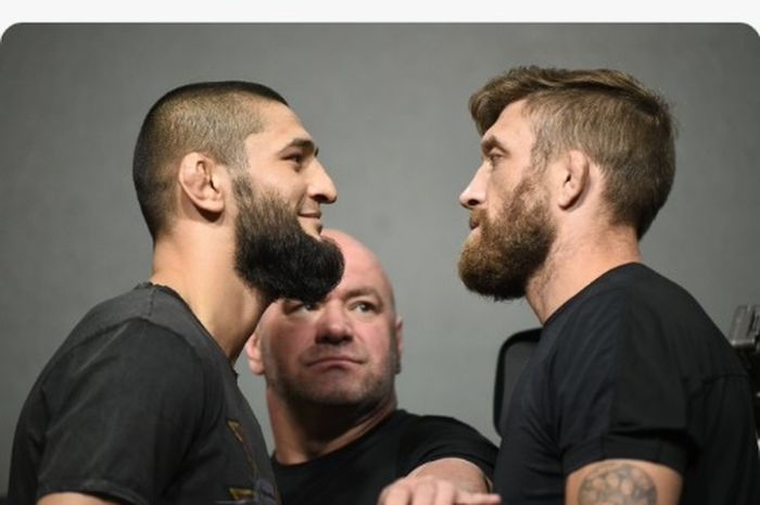 Dua jagoan UFC, Khamzat Chimaev (kiri), Gerald Meerschaert (kanan).