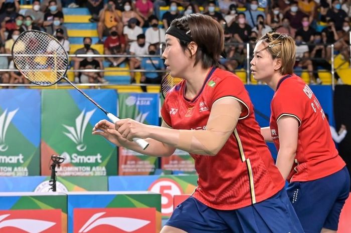 Ganda putri China, Chen Qing Chen/Jia Yi Fan berhasil meraih medali emas Kejuaraan Asia 2022