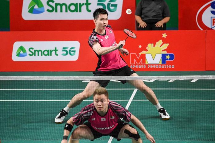 Aaron Chia/Soh Wooi Yik bertanding di Kejuaraan Asia 2022