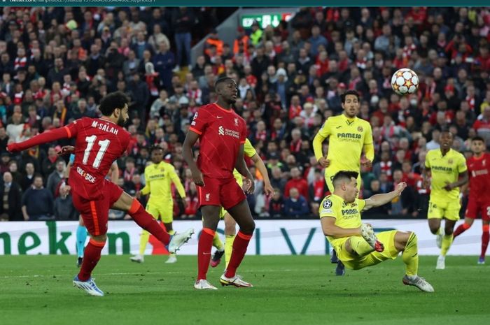 Liverpool berhasil meraih kemenangan 2-0 atas Villarreal dalam laga leg pertama semifinal Liga Champions 2021-2022.