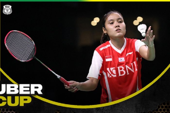 Tunggal putri Indonesia, Bilqis Prasista antarakan Indonesia menang 5-0 atas Prancis di penyisihan Grup A Uber Cup 2022, di Impact Arena, Bangkok, Thailand, Minggu (8/5/2022).