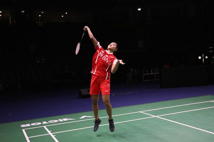 Tunggal Putri Indonesia, Bilqis Prasista, saat bertandin pada ajang Uber Cup 2022.