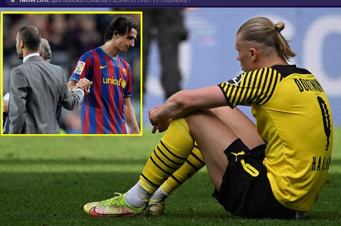 Pemain Borussia Dortmund, Erling Haaland, diingatkan soal bagaimana Pep Guardiola menangani Zlatan Ibrahimovic di Barcelona