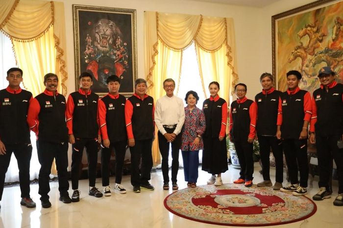 Tim Thomas Cup 2022 dapat suntikan semangat dari Dubes RI untuk Thailand, Rachmat Budiman pada Sabtu (14/5/2022)
