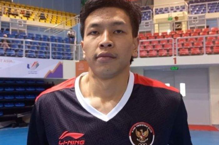 Farhan Halim dari Timnas Voli Indonesia tampil di SEA Games 2021 Vietnam.