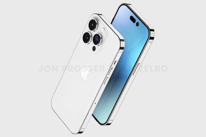Render iPhone 14 Pro Silver
