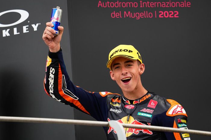 Pedro Acosta meraih podium pertamanya di kelas Moto2 saat melakoni Moto2 Italia 2022, Minggu (29/5/2022).