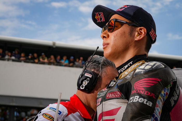 Pembalap MotoGP dari tim LCR Honda Idemitsu, Takaaki Nakagami.