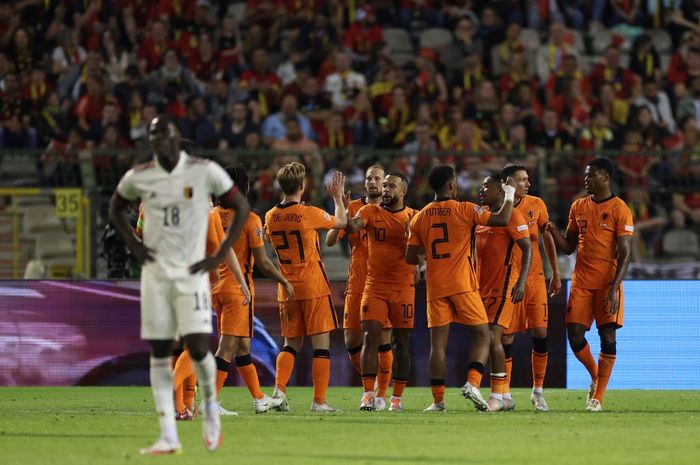 Timnas Belanda berhasil menggunduli timnas Belgia dalam laga UEFA Nations League Liga A Grup 4, Jumat (3/6/2022) atau Sabtu dini hari WIB.
