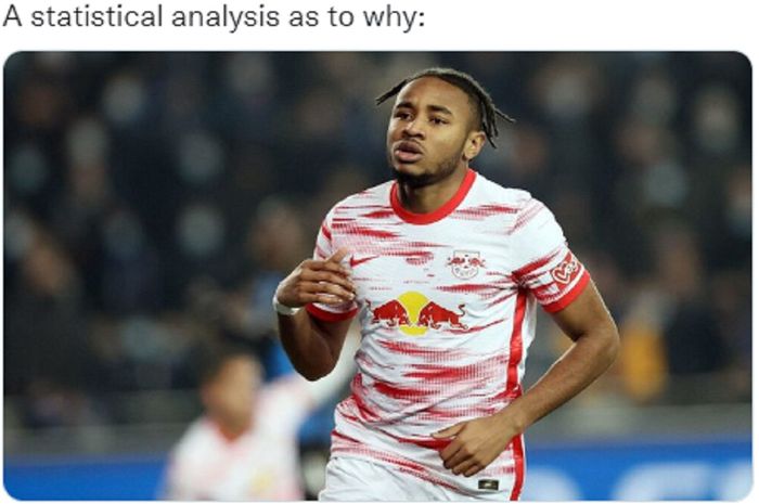 Penyerang andalan RB Leipzig, Christopher Nkunku.