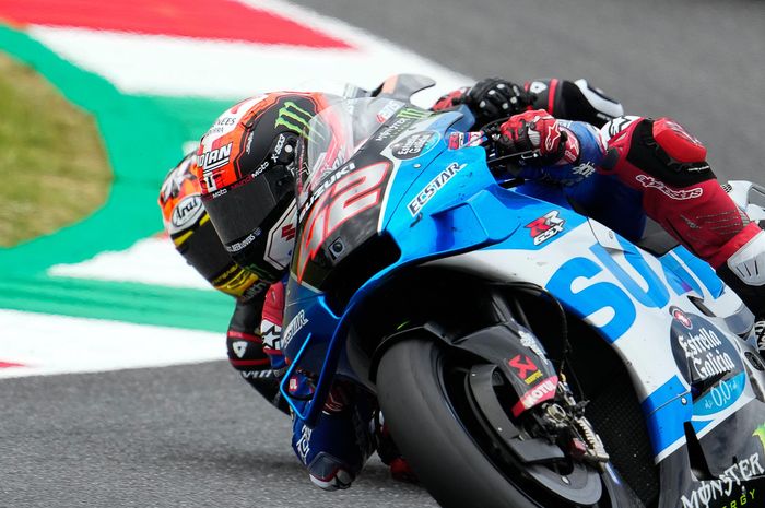 Pembalap Suzuki Ecstar, Alex Rins, pada balapan MotoGP Italia 2022.