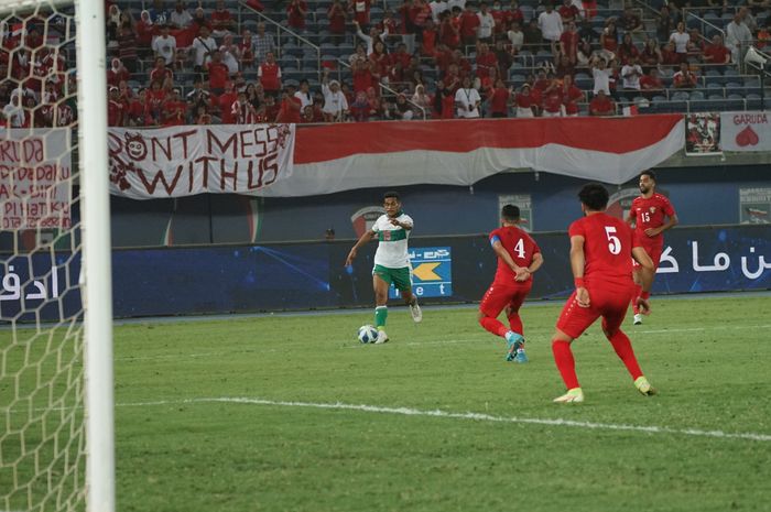 Ricky Kambuaya dalam laga timnas Indonesia Vs Yordania di Kualifikasi Piala Asia 2023 grup A, Minggu (12/6/2022) dini hari WIB.