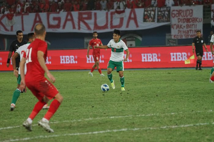 Witan Sulaeman dalam laga timnas Indonesia Vs Yordania di Kualifikasi Piala Asia 2023 grup A, Minggu (12/6/2022) dini hari WIB.