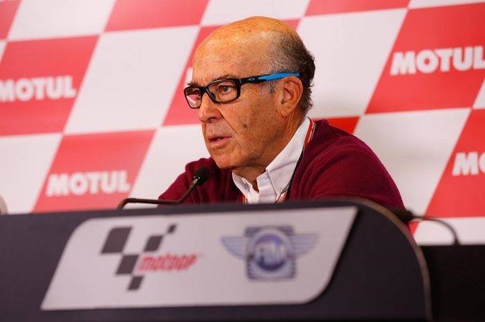 CEO Dorna Sports, Carmelo Ezpeleta, memberikan komentar soal dampak ketiadaan Valentino Rossi dan Marc Marquez di MotoGP