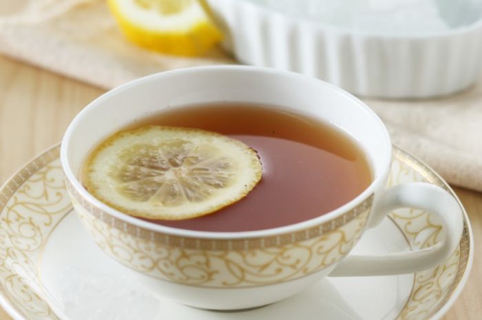 Teh jahe lemon.