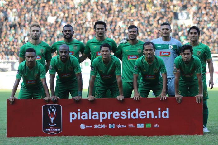 Skuad PSS Sleman di PIala Presiden 2022.