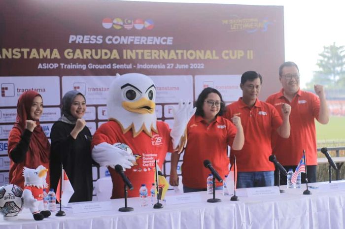 Konfrensi pers Garuda International Cup 2 di ATG Sentul, Kabupaten Bogor, Jawa Barat