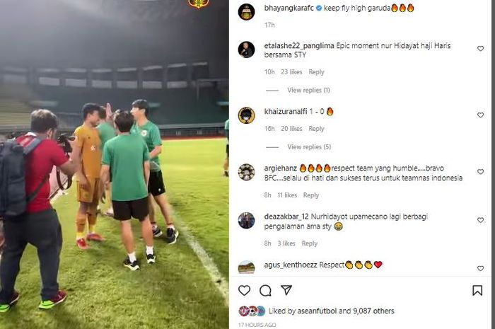 Momen unik terekam kamera saat Shin Tae-yong memukul kepala Nurhidayat pasca-laga timnas U-19 Indonesia Vs Bhayangkara FC pada Senin (27/6/2022).