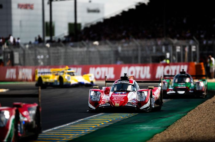 Pembalap WRT, Sean Gelael, saat tampil pada balapan seri ketiga FIA World Endurance Championship (WEC) LMP2 di Sirkuit Le Mans.