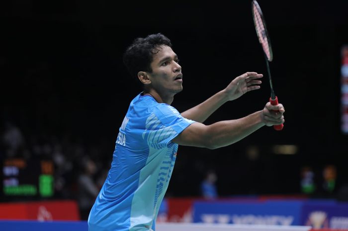 Aksi Chico Aura Dwi Wardoyo pada babak perempat final Malaysia Masters 2022, Jumat (8/7/2022)