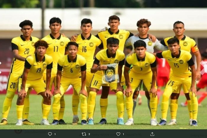 Skuad Timnas U-19 Malaysia di Piala AFF U-19 2022.