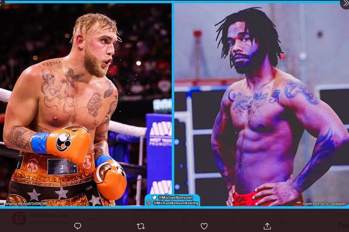 Jake Paul (kiri) akan berduel melawan Hasim Rahman Jr pada 6 Agustus.