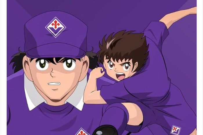 Sambutan Fiorentina untuk transfer Luka Jovic dan Pierluigi Gollini menggunakan tokoh anime Kapten Tsubasa dan Genzo Wakabayashi.