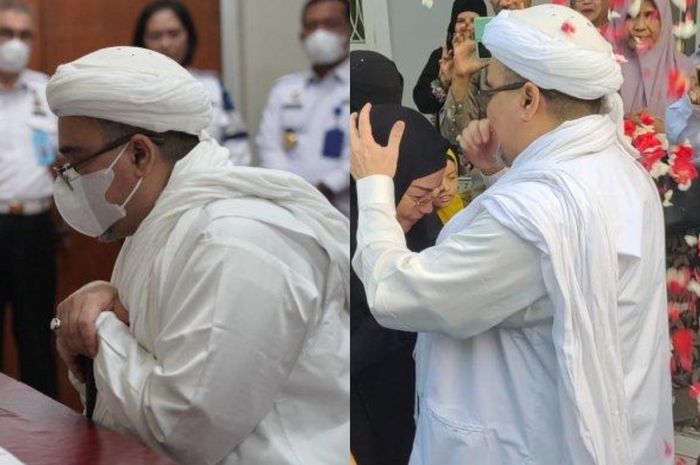 Bertabur Bunga Keluar Dari Penjara, Rizieq Shihab Ternyata Belum Bebas ...