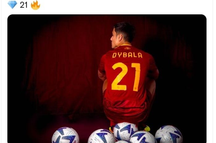 Paulo Dybala resmi diperkenalkan sebagai pemain AS Roma pada Rabu (20/7/2022).