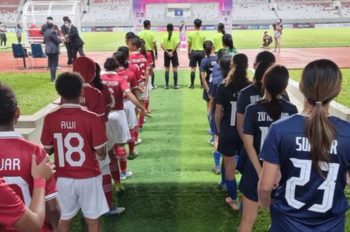 Timnas U-18 Indonesia vs Singapura di Piala AFF U-18 Wanita 2022.