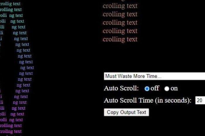Scrolling text waster i love. Scrolling text waster i love