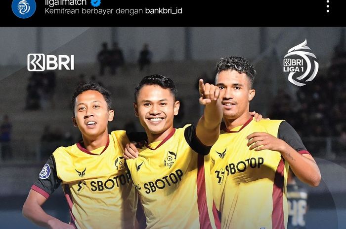 Pada pemain Persikabo 1973 merayakan gol ke gawang Dewa United pada laga pekan kedua Liga 1 2022/2023 di Stadion Indomilk Arena, Tangerang, Banten pada Minggu (31/7/2022).
