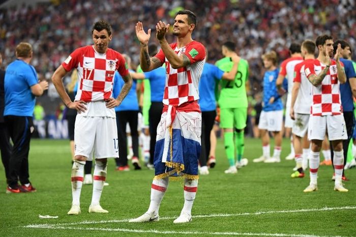 Timnas Kroasia usai kalah dari Prancis pada final Piala Dunia 2018.
