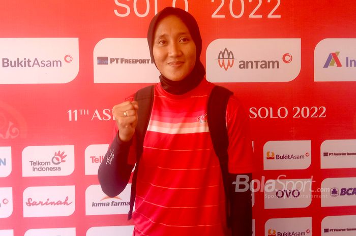 Atlet Indonesia, Putri Aulia, berhasil merebut medali emas dari nomor lari 100 meter putri T13 pada ASEAN Para Games 2022 di Stadion Manahan, Solo, 1 Agustus 2022.