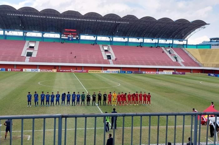 Semifinal Piala AFF U-16 2022 antara Thailand vs Vietnam,  Stadium Maguwoharjo, Yogyakarta, Sleman, Rabu (10/8/2022).