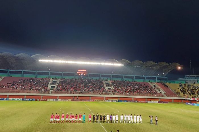 Timnas U-16 Indonesia vs Myanmar di Semifinal Piala AFF U-16 2022 di Stadion Maguwoharjo, Sleman, Yogyakarta, Rabu (10/8/2022).
