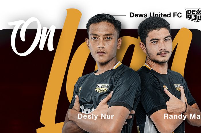 Dua pemain Dewa United, Desly Nur dan Randy May yang dipinjamkan ke klub Liga 2, Karo United.