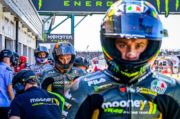 Pembalap Mooney VR46, Luca Marini  pada MotoGP Inggris 2022, Minggu (7/8/2022)